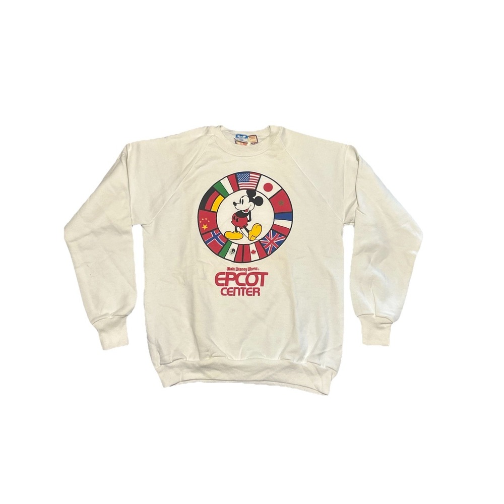 Vintage 1980's Disney Epcot. Center Mickey Mouse Sweatshirt Size Large‎